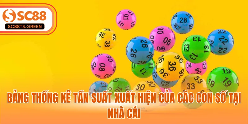 Bảng thống kê tần suất xuất hiện của các con số tại nhà cái